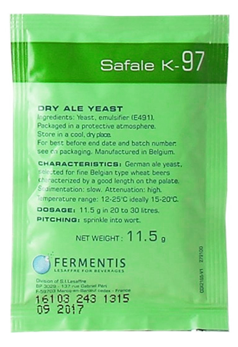 Пивные дрожжи Fermentis Safale K-97, 11,5 г